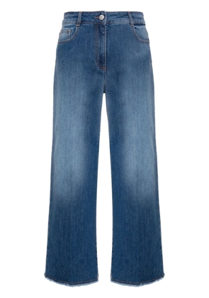 Peserico wide-leg cropped jeans - Blue