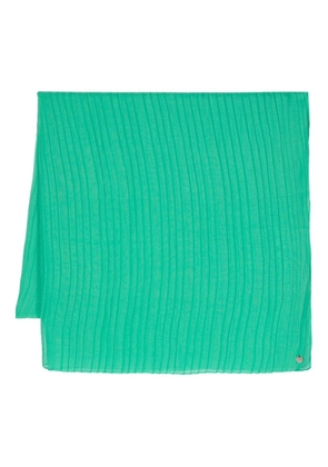LIU JO logo-charm plissé scarf - Green