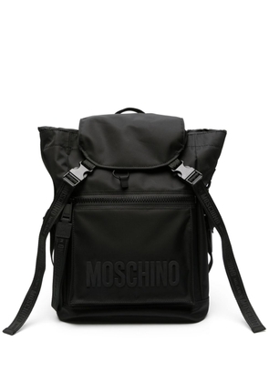 Moschino logo-appliqué backpack - Black