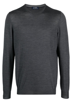 Barba fine-knit virgin wool jumper - Grey