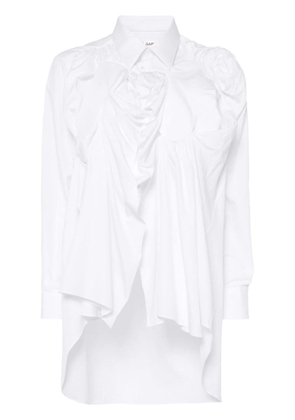 Comme Des Garçons gathered cotton shirt - White