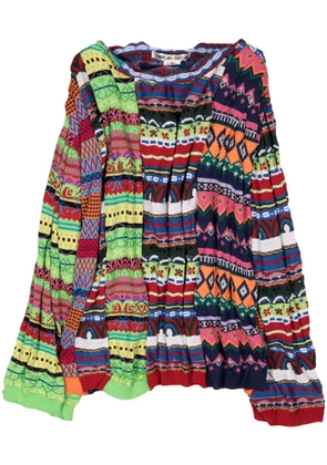 Comme Des Garçons patchwork wool-blend jumper - Multicolour