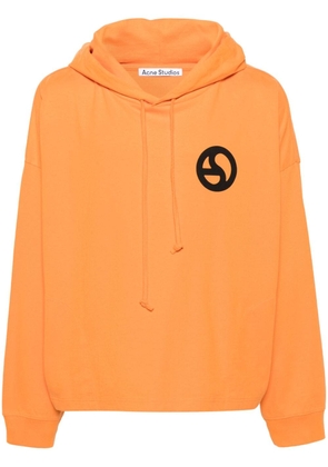 Acne Studios graphic-print cotton hoodie - Orange