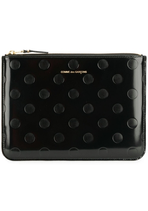 Comme Des Garçons Wallet embossed polka dots wallet - Black