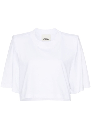 ISABEL MARANT Zaely cotton cropped T-shirt - White