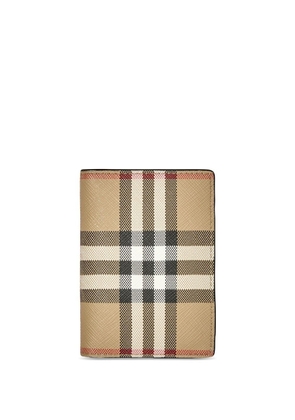 Burberry Vintage-Check leather card holder - Neutrals