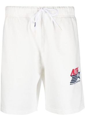 Autry logo print drawstring shorts - White