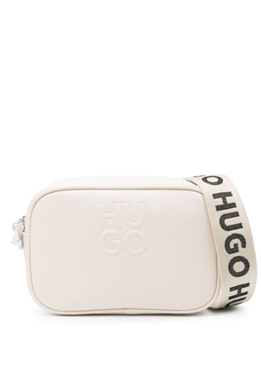 HUGO logo-embossed cross body bag - Neutrals