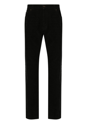 Saint Laurent corduroy tapered trousers - Black