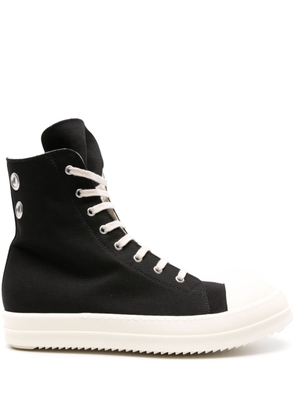 Rick Owens DRKSHDW high-top cotton sneakers - Black