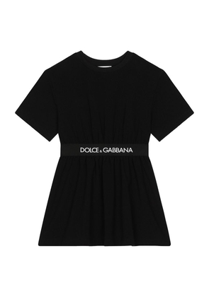 Dolce & Gabbana Kids Cotton-Blend Logo Dress (2-6 Years)