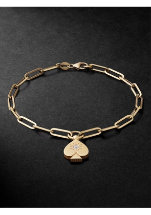 Foundrae - Mini Spade Crest Gold Diamond Bracelet - Men - Gold