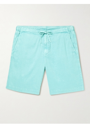 Loro Piana - Straight-Leg Linen-Blend Twill Drawstring Shorts - Men - Blue - XS