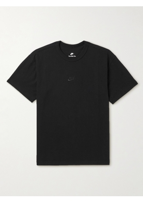 Nike - Sportswear Premium Essentials Logo-Embroidered Cotton-Jersey T-Shirt - Men - Black - XS