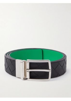 Bottega Veneta - 3.5cm Reversible Intrecciato Leather Belt - Men - Black - EU 80