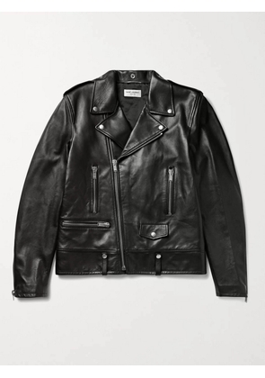 SAINT LAURENT - Slim-Fit Leather Biker Jacket - Men - Black - IT 44