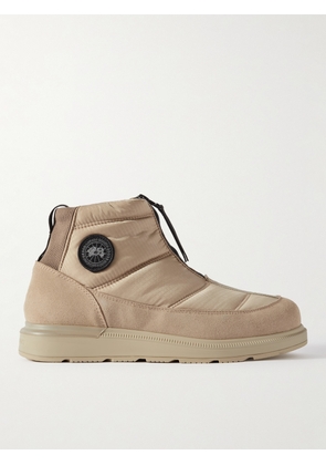Canada Goose - Crofton Suede-Trimmed Quilted Ripstop Boots - Men - Neutrals - US 7