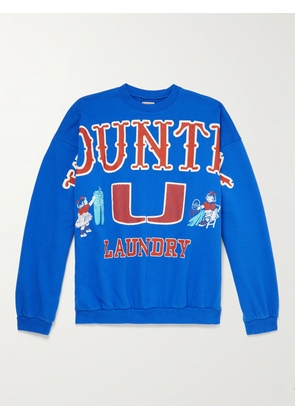 KAPITAL - Big Kountry Printed Cotton-Jersey Sweatshirt - Men - Blue
