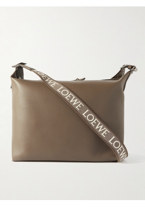 LOEWE - Cubi Leather Messenger Bag - Men - Brown
