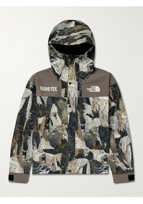 The North Face - Mountain Logo-Embroidered Printed GORE-TEX® Hooded Jacket - Men - Gray - S