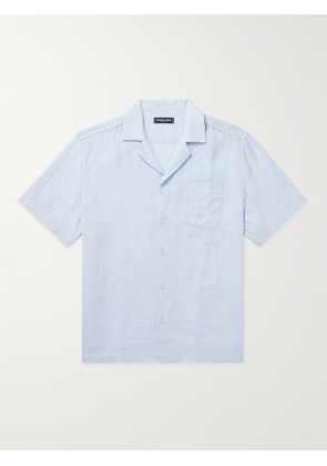 Frescobol Carioca - Angelo Camp-Collar Linen Shirt - Men - Blue - S
