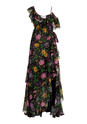 Carolina Herrera - Asymmetric Ruffled Maxi Dress - Floral - US 2 - Moda Operandi