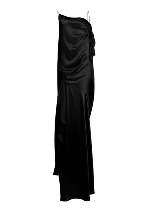 Christopher Esber - Cusco Draped Silk Maxi Dress - Black - AU 10 - Moda Operandi