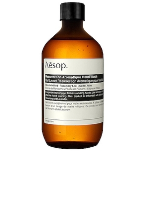 Aesop Resurrection Aromatique Hand Wash 500ml Refill with Screw Cap in N/A - Beauty: NA. Size all.