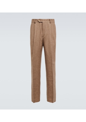 Auralee Straight cotton, wool and cashmere pants