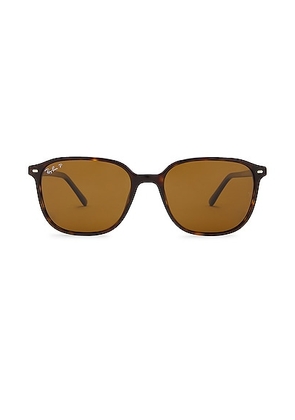 Ray-Ban Polarized Leonard Sunglasses in Brown - Brown. Size all.