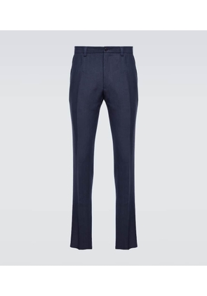Dolce&Gabbana Mid-rise slim-leg linen pants