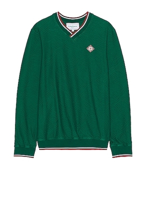 Casablanca 3d Wave Sweater in Green - Green. Size L (also in ).