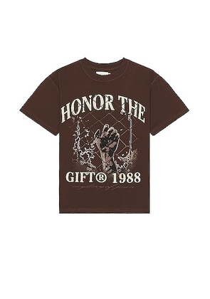 Honor The Gift Mystery Of Pain Tee in Brown - Brown. Size L (also in M, XL/1X).