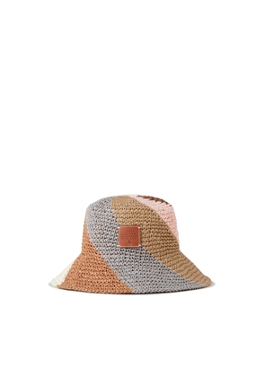 Mulberry Women's Stripe Summer Bucket Hat - Maple-Pale Grey - Size M-L