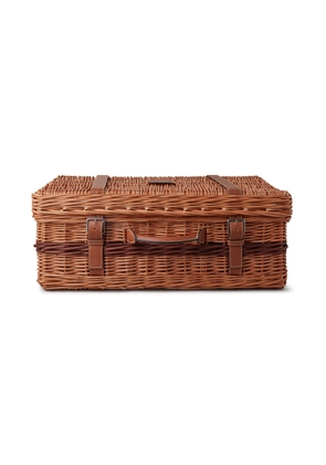 Mulberry Leather Trimmed Picnic Basket - Natural