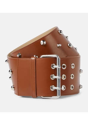 Blumarine Wide studded leather belt