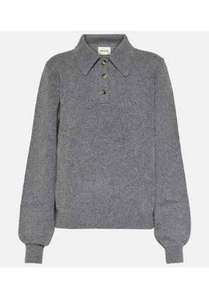 Khaite Joey cashmere-blend polo sweater