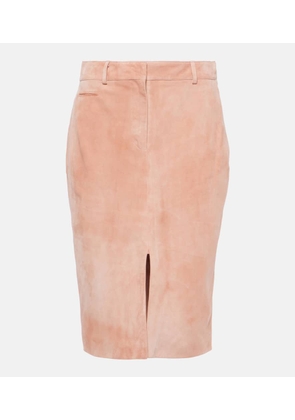 Tom Ford High-rise suede pencil skirt