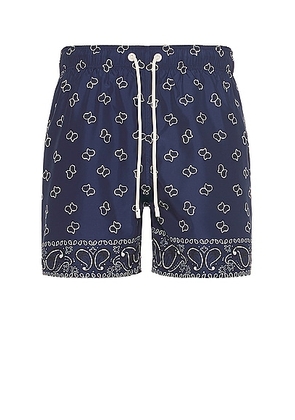 Palm Angels Paisley Swimshort in Navy Blue - Navy. Size L (also in S, XL/1X).