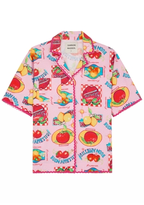 Damson Madder Chlo Printed Cotton-blend Shirt - Pink - 10 (UK10 / S)