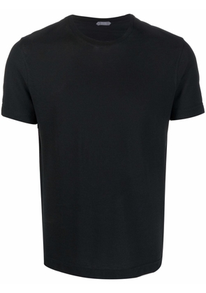 Zanone short-sleeved cotton T-shirt - Black