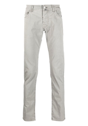 Jacob Cohën logo-patch slim-cut jeans - Grey