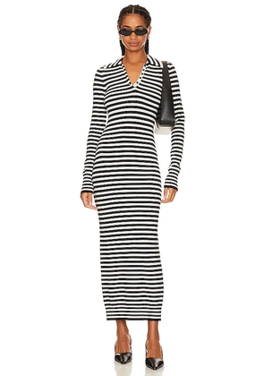 BEVERLY HILLS x REVOLVE Striped Polo Dress in Black. Size L, S.