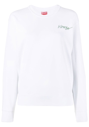 Kenzo Poppy-print cotton sweatshirt - White