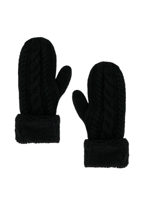 Hat Attack Flurry Lined Mitten in Black.