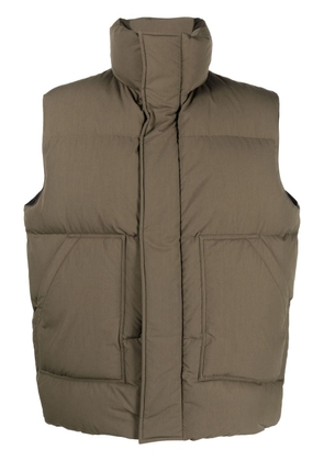 There Was One zip-up logo-print puffer vest - Green