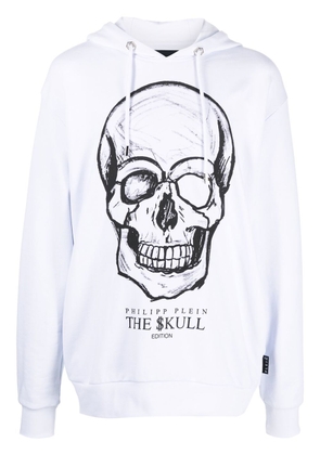Philipp Plein skull-print hoodie - White