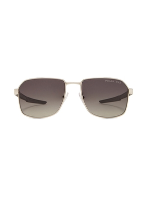 Prada Square Frame Polarized Sunglasses in Grey.
