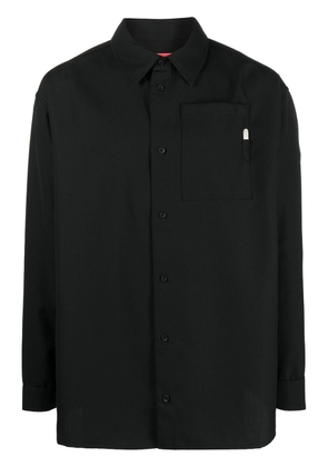 032c long cotton shirt - Black