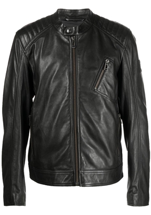 Belstaff long-sleeve leather jacket - Black